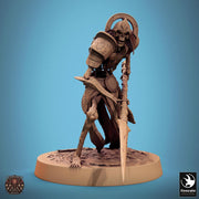 Skeleton Persian Warrior Spear  | Undead Unpainted miniature DnD | 28mm, 32mm, 54mm, 75mm,100mm | Pathfinder | Rescale Miniatures - Only-Games