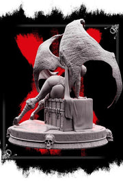 Succubus Female Demon Guarding Treasure Chest NPC also NSFW (topless) | 28mm,32mm,54mm,75mm,100mm Scales | Dungeons & Dragons 5e |Pathfinder - Only-Games