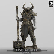 Fighter, Ranger, Barbarian Soldier Big Hammer, DnD Unpainted Miniature| 28mm, 32mm,54mm,75mm,100mm Scales | Dungeons & Dragons - Only-Games