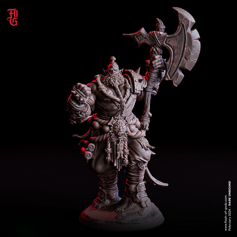 Orc Fighter Monk Barbarian Great Battle Axes D&D 5e | Scales: 28mm, 32mm ,54mm, 75mm,100mm  Megaboss | Dungeons and Dragons | Pathfinder - Only-Games