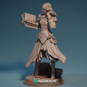 Female Wizard, Sorcerer, Librarian PC NPC | 6 Sizes /Scale Resin Miniature | Dungeons and Dragons - Only-Games