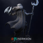 Elf Druid Circle of Moon, Stars with Staff UNPAIINTED Miniature | 28mm, 32mm,54mm,75mm,100mm,140mm Scales | Dungeons & Dragons 5E | NERIKSON - Only-Games
