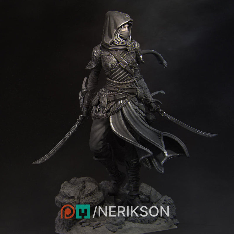 Human Female Rogue, Assassin, also No Mask PC / NPC DnD, Unpainted | 6 Sizes/Scales - Only-Games
