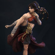 Female Human Monk PC / NPC Unpainted Miniature | 28mm, 32mm,54mm,75mm, 100mm Scales | Dungeons and Dragons Pathfinder | NERIKSON - Only-Games