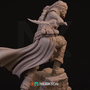 Female Human Rogue Assassin PC / NPC Unpainted Miniature | 28mm, 32mm,54mm,75mm, 100mm Scales | Dungeons and Dragons Pathfinder | NERIKSON - Only-Games