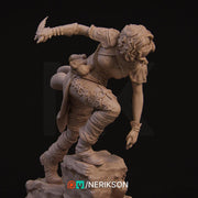 Female Human Rogue Assassin PC / NPC Unpainted Miniature | 28mm, 32mm,54mm,75mm, 100mm Scales | Dungeons and Dragons Pathfinder | NERIKSON - Only-Games