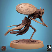 Skeleton Persian Warrior Sword and Shield | Undead Unpainted miniature DnD | 28mm, 32mm, 54mm, 75mm,100mm | Pathfinder | Rescale Miniatures - Only-Games
