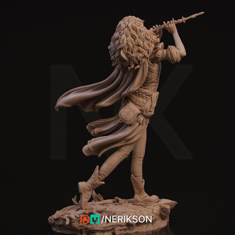 Female Human Bard PC / NPC Unpainted Miniature | 28mm, 32mm,54mm,75mm, 100mm Scales | Dungeons and Dragons Pathfinder | NERIKSON - Only-Games