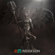 Female Celestial Angel  D&D UNPAINTED Miniature | 28mm, 32mm, 54mm,75mm, 100mm, 140mm Scales | Pathfinder Figure | Figurine | RPG Gift Idea - Only-Games