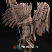 Female Celestial Angel  D&D UNPAINTED Miniature | 28mm, 32mm, 54mm,75mm, 100mm, 140mm Scales | Pathfinder Figure | Figurine | RPG Gift Idea - Only-Games
