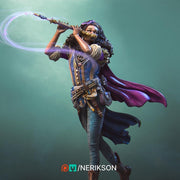 Female Human Bard PC / NPC Unpainted Miniature | 28mm, 32mm,54mm,75mm, 100mm Scales | Dungeons and Dragons Pathfinder | NERIKSON - Only-Games