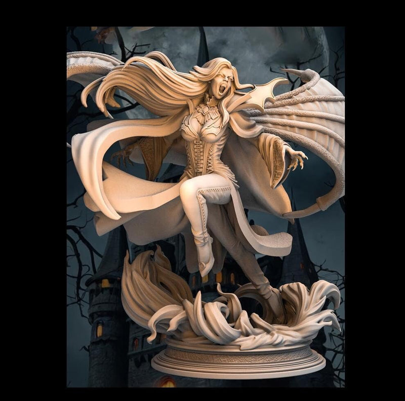 Female Vampire Lord Strahd NPC Miniature NSFW Topless versions | 28mm,32mm,54mm,75mm,100mm Scales | Dungeons & Dragons DnD 5e - Only-Games