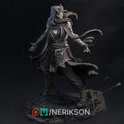 Female Tiefling Wild Magic Sorcerer UNPAIINTED Miniature | 28mm, 32mm,54mm,75mm,100mm,140mm Scales | Dungeons & Dragons 5E | NERIKSON - Only-Games