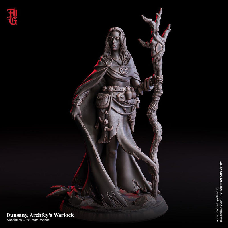 Circle of the Moon Druid, Cleric PC NPC | Resin Miniature 28mm,32mm,54mm,75mm,100mm Scale | Dungeons and Dragons, Pathfinder | Flesh of Gods - Only-Games