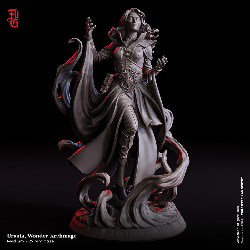 Female Human Sorcerer, Wizard, Psion, Swashbuckler PC NPC | 28mm, 32mm,54mm, 75mm,100mm Scale Resin Mini |Dungeons and Dragons|Flesh of Gods - Only-Games