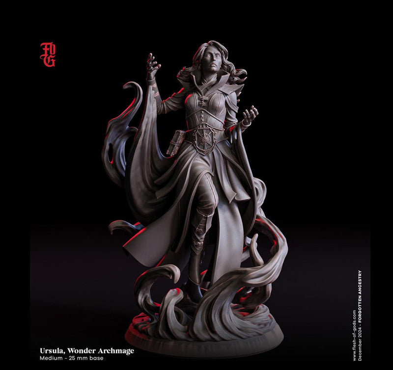 Female Human Sorcerer, Wizard, Psion, Swashbuckler PC NPC | 28mm, 32mm,54mm, 75mm,100mm Scale Resin Mini |Dungeons and Dragons|Flesh of Gods - Only-Games