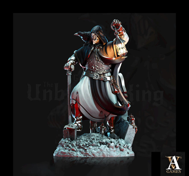 Human Fighter, Eldritch Knight, Hexblade Warlock, Witch Hunter, Monster Slayer Ranger | 28mm,32mm,54mm,75mm,100mm Scale | Figure mini D&D 5e - Only-Games