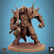 Orc Fighter Barbarian Battle Axe, Half-Orc | Scales: 28mm,32mm ,,54mm,75mm,100mm  Megaboss | Dungeons & Dragons 5e |Pathfinder - Only-Games