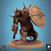 Orc Fighter Barbarian Battle Axe and Shield, Half-Orc | Scales: 28mm,32mm ,,54mm,75mm,100mm  Megaboss | Dungeons & Dragons 5e |Pathfinder - Only-Games