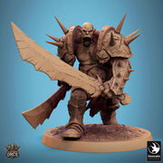 Orc Fighter Barbarian Dual Swords, Half-Orc | Scales: 28mm,32mm ,,54mm,75mm,100mm  Megaboss | Dungeons & Dragons 5e |Pathfinder - Only-Games