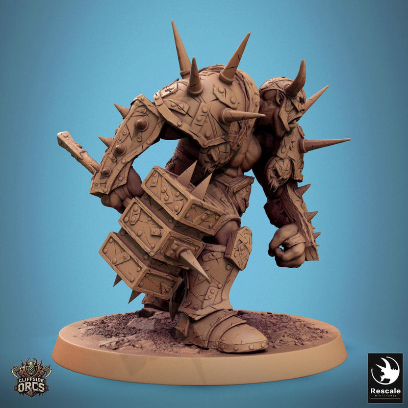 Orc Fighter Barbarian Battle Hammer, Half-Orc | Unpainted Scales: 28mm,32mm ,,54mm,75mm,100mm  Megaboss | Dungeons & Dragons 5e |Pathfinder - Only-Games