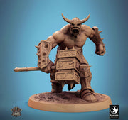 Orc Fighter Barbarian Battle Hammer, Half-Orc | Unpainted Scales: 28mm,32mm ,,54mm,75mm,100mm  Megaboss | Dungeons & Dragons 5e |Pathfinder - Only-Games