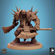 Orc Fighter Barbarian Battle Axe Sword, Half-Orc | Unpainted 28mm,32mm,54mm,75mm,100mm Scales | Megaboss | Dungeons & Dragons 5e |Pathfinder - Only-Games