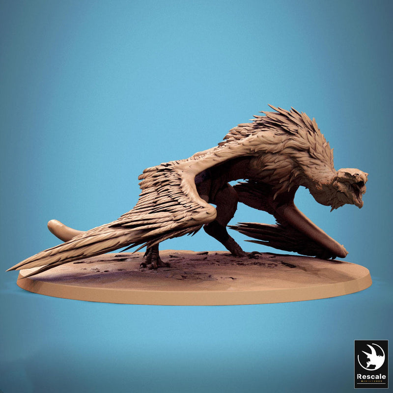 Giant Vulture (4 sizes) D&D Miniature | Sizes: Medium.Large,Huge,Gargantuan | Resin Figurine | Dungeons and Dragons 5e Pathfinder Great gift - Only-Games