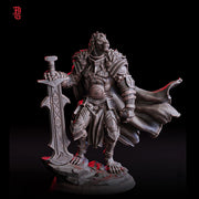 Leonin LionFolk Fighter in Armor | 28mm, 32mm, 54mm, 75mm Scales,100mm Tall | Dungeons and Dragons D&D 5e | Pathfinder| Daybreak Miniatures - Only-Games
