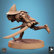 Goblin Dual Swords Fighter | D&D 5e UNPAINTED | 28mm, 32mm,54mm,75mm, 100mm scale| Pathfinder | Figure for Painting| Rescale Miniatures - Only-Games