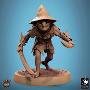 Goblin Dual Swords Fighter | D&D 5e UNPAINTED | 28mm, 32mm,54mm,75mm, 100mm scale| Pathfinder | Figure for Painting| Rescale Miniatures - Only-Games