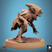 Goblin Fighter | D&D 5e UNPAINTED | 28mm, 32mm,54mm,75mm, 100mm scale| Pathfinder | Figure for Painting| Rescale Miniatures - Only-Games