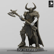 Oathbreaker Paladin, Fighter,Soldier Axe, DnD Unpainted Miniature| 28mm, 32mm,54mm,75mm,100mm Scales | Dungeons & Dragons - Only-Games