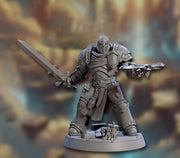 Human Knight Fighter Crossbow expert | 28mm,32mm,54mm,75mm,100mm Scale Resin Mini | Dungeons and Dragons D&D Pathfinder | Artisan Guild - Only-Games