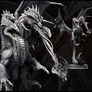 Tiamat God Dragon Queen Hovering (3 sizes) D&D Miniature | 280mm Wing Span,370mm Height | Resin Figurine |Dungeons and Dragons 5e Pathfinder - Only-Games