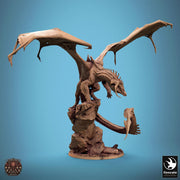 Black Dragon (4 sizes) D&D Unpainted Resin Miniature | 282mm Wing Span, 286mm Height | Great gift Dungeons and Dragons 5e Pathfinder | - Only-Games