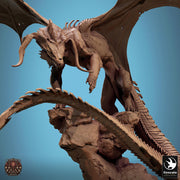 Black Dragon (4 sizes) D&D Unpainted Resin Miniature | 282mm Wing Span, 286mm Height | Great gift Dungeons and Dragons 5e Pathfinder | - Only-Games