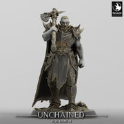 Oathbreaker Paladin, Fighter,Soldier Axe, DnD Unpainted Miniature| 28mm, 32mm,54mm,75mm,100mm Scales | Dungeons & Dragons - Only-Games