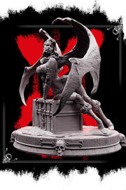 Succubus Female Demon Guarding Treasure Chest NPC also NSFW (topless) | 28mm,32mm,54mm,75mm,100mm Scales | Dungeons & Dragons 5e |Pathfinder - Only-Games