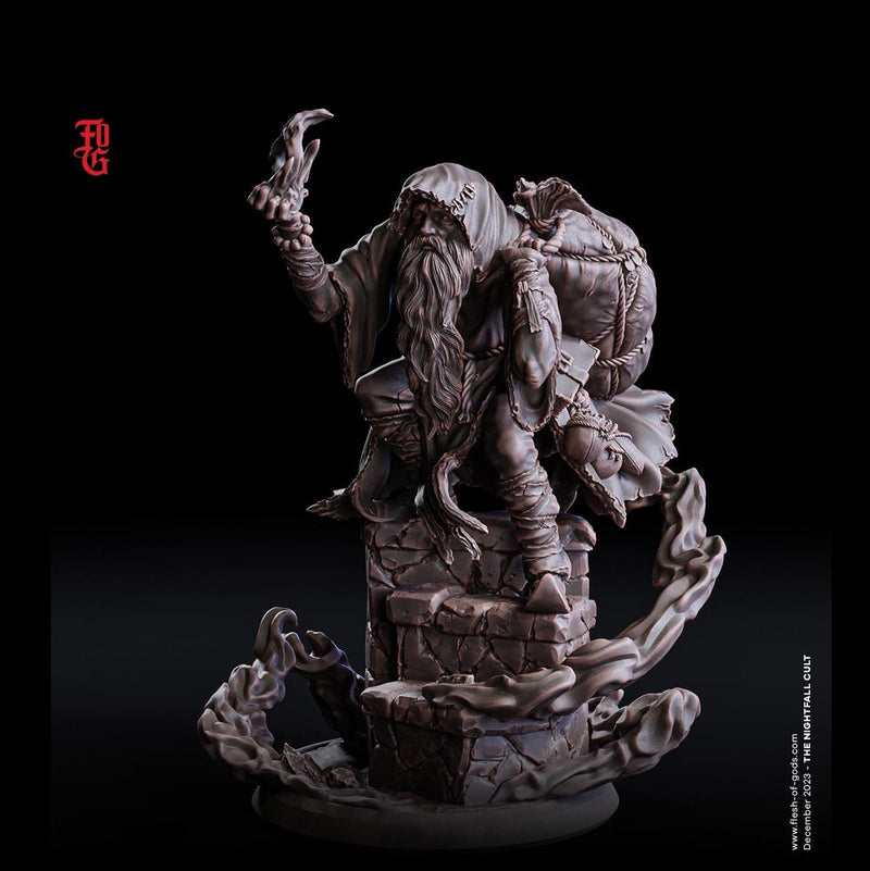 Adventurer Wizard, Warlock, Sorcerer  | 28mm | 32mm /54mm | 75mm /100mm Scale  - Player Character Mini - D&D 5e - Pathfinder Figurine FOG - Only-Games