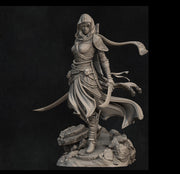 Human Female Rogue, Assassin, also No Mask PC / NPC DnD, Unpainted | 6 Sizes/Scales - Only-Games