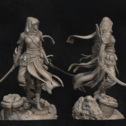 Human Female Rogue, Assassin, also No Mask PC / NPC DnD, Unpainted | 6 Sizes/Scales - Only-Games