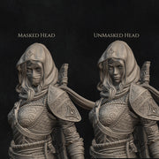 Human Female Rogue, Assassin, also No Mask PC / NPC DnD, Unpainted | 6 Sizes/Scales - Only-Games