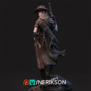 Human Female Gunslinger Fighter PC / NPC Unpainted Miniature| 28mm,32mm,54mm,75mm,100mm,140mm Scales | Pathfinder  DnD Figurine | NERIKSON - Only-Games