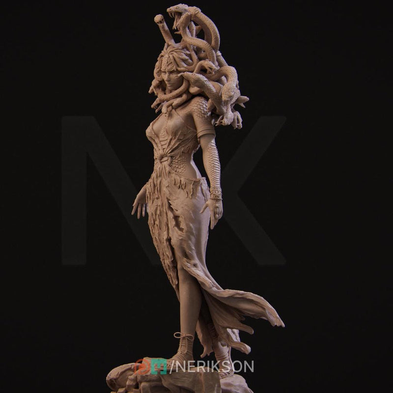 Medusa Monstrosity D&D Monster Unpainted Miniature | 28mm, 32mm, 54mm,75mm, 100mm, 140mm Scales | Dungeons and Dragons Pathfinder | NERIKSON - Only-Games