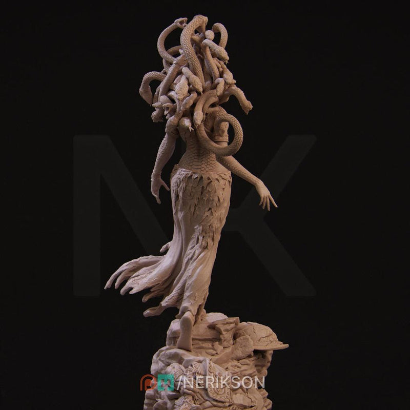 Medusa Monstrosity D&D Monster Unpainted Miniature | 28mm, 32mm, 54mm,75mm, 100mm, 140mm Scales | Dungeons and Dragons Pathfinder | NERIKSON - Only-Games