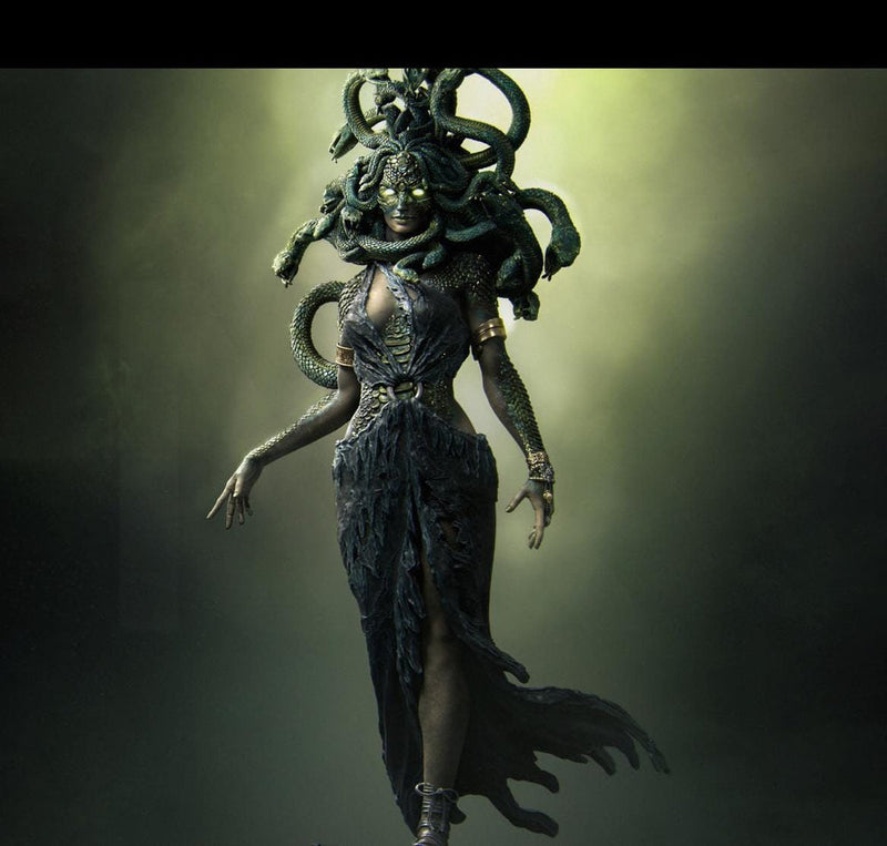 Medusa Monstrosity D&D Monster Unpainted Miniature | 28mm, 32mm, 54mm,75mm, 100mm, 140mm Scales | Dungeons and Dragons Pathfinder | NERIKSON - Only-Games