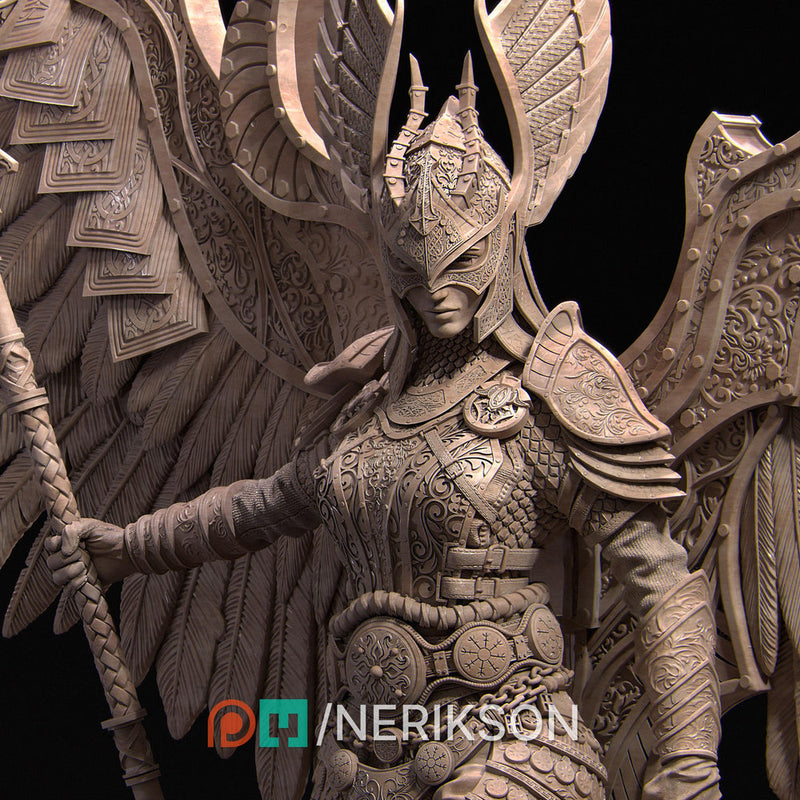 Female Celestial Angel  D&D UNPAINTED Miniature | 28mm, 32mm, 54mm,75mm, 100mm, 140mm Scales | Pathfinder Figure | Figurine | RPG Gift Idea - Only-Games