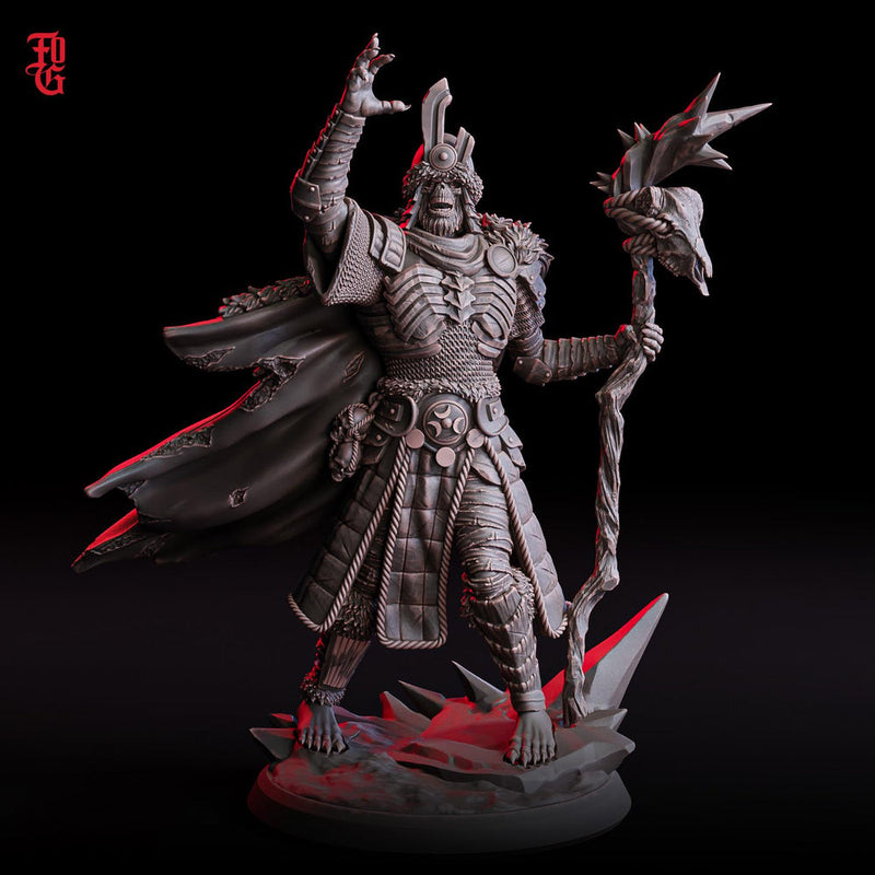 Undead Warlock Lich Death Knight | 28mm,32mm,54mm,75mm,100mm Scale | Undead Dungeons & Dragons 5e Miniatures | Pathfinder |Figurine DnD Mini - Only-Games