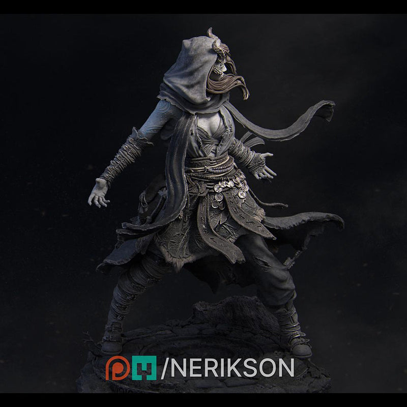 Female Tiefling Wild Magic Sorcerer UNPAIINTED Miniature | 28mm, 32mm,54mm,75mm,100mm,140mm Scales | Dungeons & Dragons 5E | NERIKSON - Only-Games
